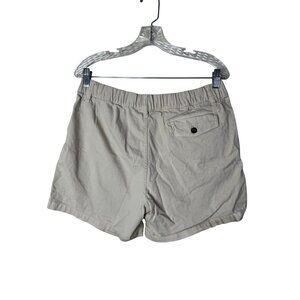 Bear bottom Khaki Shorts Pockets Mens Large 5.5" Pull on Cream Neutral Casual